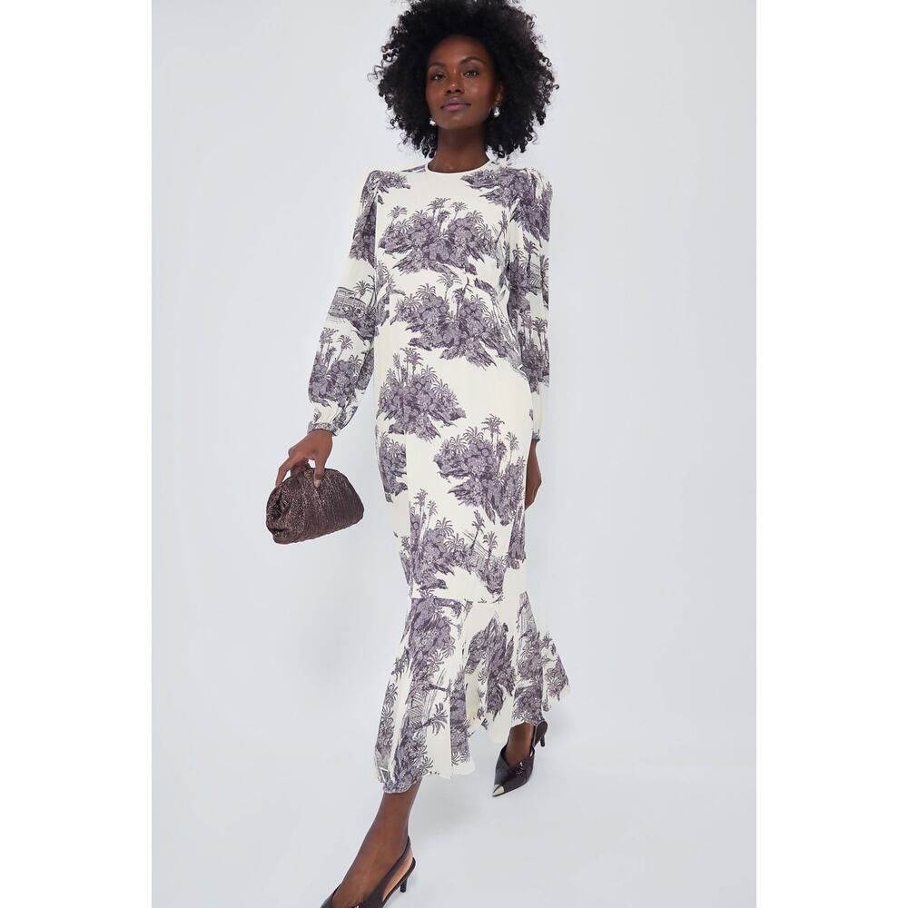 Tuckernuck Cream and Black Toile Midi Dress